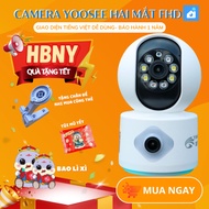 Yoosee indoor camera with 2 eyes, color night vision wifi camera, wide angle, afternoon conversation