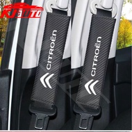 1/2pcs Carbon Leather Car Seat Belt Shoulder Protector Pad For Citroen C1 C3 C4 C5 C8 xsara picasso DS5 C6 C4L C3XR  C-Quitre Elysee Accessories