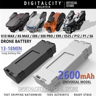 (2600mah) 3PCS Drone Rechargeable Lithium Battery for E88/E99/K3 Pro/P5 Pro RC Quadcopter Drone Repl