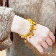 Good Luck Auspicious Words Plate Tangling Little God of Wealth Gourd Enamel More Treasures Gold Clad