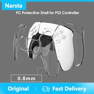 Narsta เคสใสกันกระแทกแบบใสสำหรับผิว DualSense PS5เคสป้องกันบางเฉียบสำหรับอุปกรณ์เสริมตัวควบคุม PlayStation 5