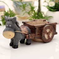 Internet Cafe Living Room Fashion Cute Unique Trendy Donkey Pulling Cart Grinding Creative With Lid Ashtray Home Decoration