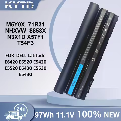 KYTD 11.1V 9000mAh M5Y0X Laptop Battery For DELL Latitude E6420 E6520 E5420 E5520 E6430 E5530 E5430 