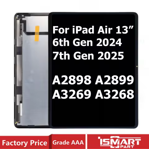 13" For iPad Air 2024 LCD Air 2025 M2 M3 6th 7th Gen Screen Display Touch Digitizer Assembly Replace