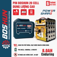 Pin 30 Cell Chính Hãng Boshun Dung Lượng Cao Mạch 8 mosfet - Chân pin phổ thông Makita - Có đèn báo 