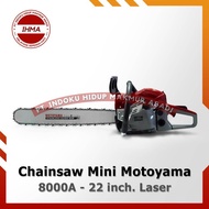 Chainsaw Mini Motoyama 8000A 22 inch. LASER – Mesin Gergaji Kayu