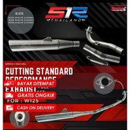 (S1R) THAILAND X GL RACING CUTTING STANDARD PERFORMANCE EXHAUST FULL SET FOR WAVE 125