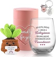 TUZELIYA Gifts for Colleagues - 19 oz / 550 ml Wine Glasses Birthday Gift for Women - Leaving Gift C
