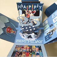 25th birthday explosion box card in one piece theme