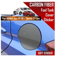 For Honda Jazz/Fit GK GK3 GK5 Shuttle Fuel Petrol Tank Cover Sticker Carbon Fiber Decal Car Accessories