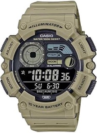 Collection men's digital watch sand color WS-1500H-5BVEF resin case and strap, Strap.
