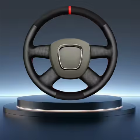 Hand-Stitched Hand-Stitched Braid Car Steering Wheel Cover For Audi A3 (8P) Sportback A4 (B8) A4 (B7