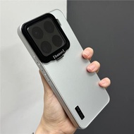 一加13T自帶鏡頭蓋適用小米15手機殼Civi4新12隱形鏡頭一體支架14pro炫金磨砂男女全包防摔13防指紋ACE保護套