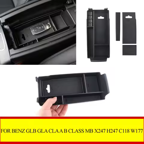 For Mercedes Benz GLB GLA CLA A B Class MB X247 H247 C118 W177 W247 Car Armrest Storage Box Center C