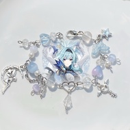 ⋆ ̊ance Ghensin Impact ~ Eula Inspired Bracelet And Keychain ▼ρ ̊⋆