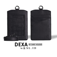SL.ID Dexa Black - Lanyard Nametag ID Holder Wallet Men's Leather Wallet Wanita