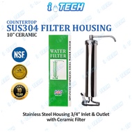 Stainless Steel Super Thin Round Cover Ceramic Filter Housing Set - SUS304 Filter Casing Set