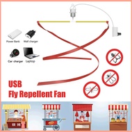 Fly Repellent Fan Keep Flies Bugs USB Hanging Fan Outdoor Dining BBQ Pest Mosquito Control