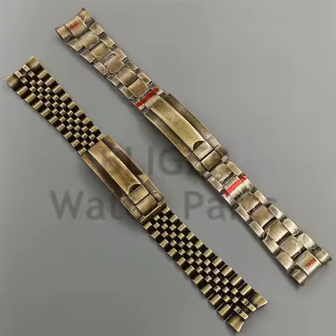 BLIGER 20mm 904L bracelet Solid Stainless Steel Bronze Watch Band Folding Buckle Oysters/Jubilee Men