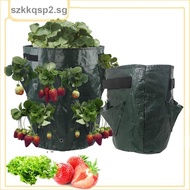 PE Strawberry Planter grow Bags potato pot gardening pots home jardin Flower veg Tomato planting tools Container  SGK2