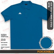 Plus Size Men's Polo T Shirt With 3 button No Pocket Color Blue (Plain) Code  POKA04BLU