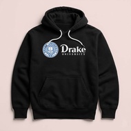 Hoodie DRAKE University Lowa Unisex Sweater Fleece Black Black Cloth