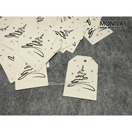 Minimalist Christmas Tree Gift Tags Mini Present Labels Printed Cards (10pcs)