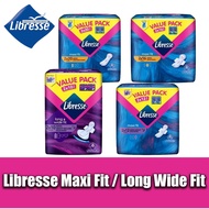 Libresse Maxi Fit (Night 32cm Wings 2x12's / 24cm Wings 2x16's / 24cm Non Wings 2x20's / Night Secure 32cm Wings 2x10's)
