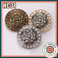 Combo of 5c Vest Buttons Size 18mm, 23mm Metal HC31, Fashion Buttons Create Stylish Highlights