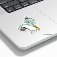 Sticker Tempel "Squidward Getting Coffe"