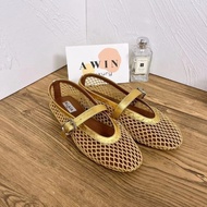 Awin AlAIA Leather Pointed Buckle Flat Casual Shoes for Women - Holiday Gift