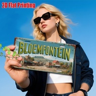 Metal Tin Sign, Bloemfontein Sign11.8X5.9inch, Christmas Day Steampunk Style, for Parents, Proprieto