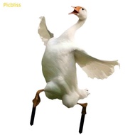 Picbliss Portable Acrylic Geese Garden Stakes Sophisticated Geese Figurine Yard Stakes Weather proof