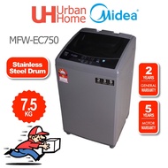 Midea/Morgan Top Load Washing Machine Fully Auto Washer Mesin Basuh Promo (7kg / 7.5kg) MFW-EC750 / 