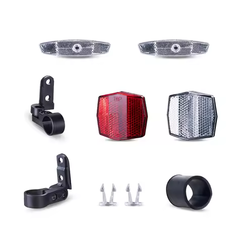 Funsea Scooter Accessories Reflector Kit of Wheel Front on Handlebar Rear On Seat Post ISO6742-2B BS