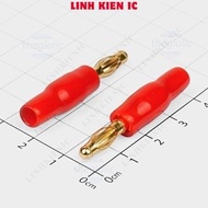 [2 Pieces]- Male Banana Head 4mm Length 30mm Linhkien IC Red Wire Connector