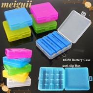 MEIGUII Battery , Plastic Anti-slip 18650 Battery Box,  Coloful 4 AA AA Battery Holder Storage 18350