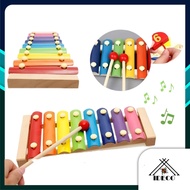 iDECOTM 8 Notes Kids Musical Learning Wooden Xylophone Wooden Piano Reading Scale Hand Claps Baby Ea