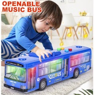 Children's bus toy large open door bus model simulation bus baby bus boy 3 years old 2