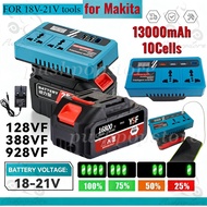 13000mAh 10 Cells 21V Rechargeable Makita Lithium Battery Power Inverter for Cordless Electric Drill