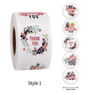[ 1 ROLL ISI 500 PCS ] Cetak Sticker Custom Logo / Label Makanan Made Whit Love For your Order Hijab