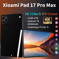2026 Tablet Pad 17 Pro Max Mi Tablet Android 11inch Global Version Snapdragon 8 gen3 22GB+2TB Tablet