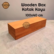 Wooden box 100x40 cm wooden crate lid wooden crate storage box
