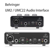 Behringer U-Phoria UM2 / UMC22 / UMC202HD / UMC204HD / UMC 404HD USB Audio Interface Pre amplifier Sound Card with 48V Mic Phantom Power