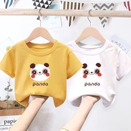 Cny Tshirt AQ Child T Cartoon Panda Print Basic Design Tshirt Kosong Budak 韩国T恤 Cny Tshirt