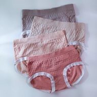 Bunny Concubine 8804 Graphene Bottom Jacquard Texture Seamless Panties Mid-Low Waist F Size Pants 88