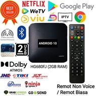ANDROID TV BOX / STB HG680FJ ANDROID 10 4K Ram 2GB FULL APLIKASI TINGGAL PAKAI