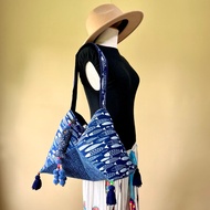 Fish Print Cloth Bag With Hmong Pants