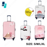 Sakura Sunset Luggage Cover Elastic Travel Suitcase Protector Cover Washable Baggage Cover M (for 22-24 inch Luggage)