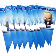 Boss Baby Party Flag/Banderitas Theme Decorations